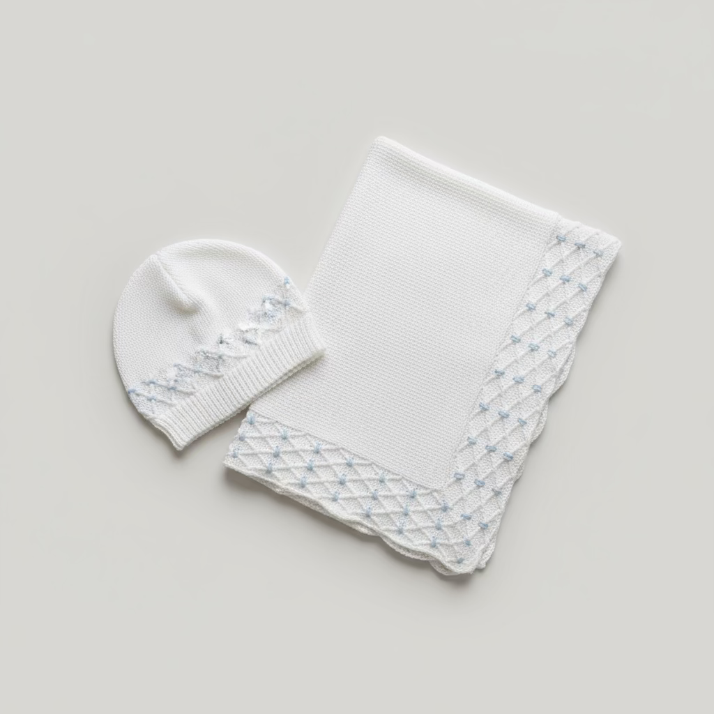 Coperta e cappello uscita clinica cotone Bimbo - Be Brave Boutique