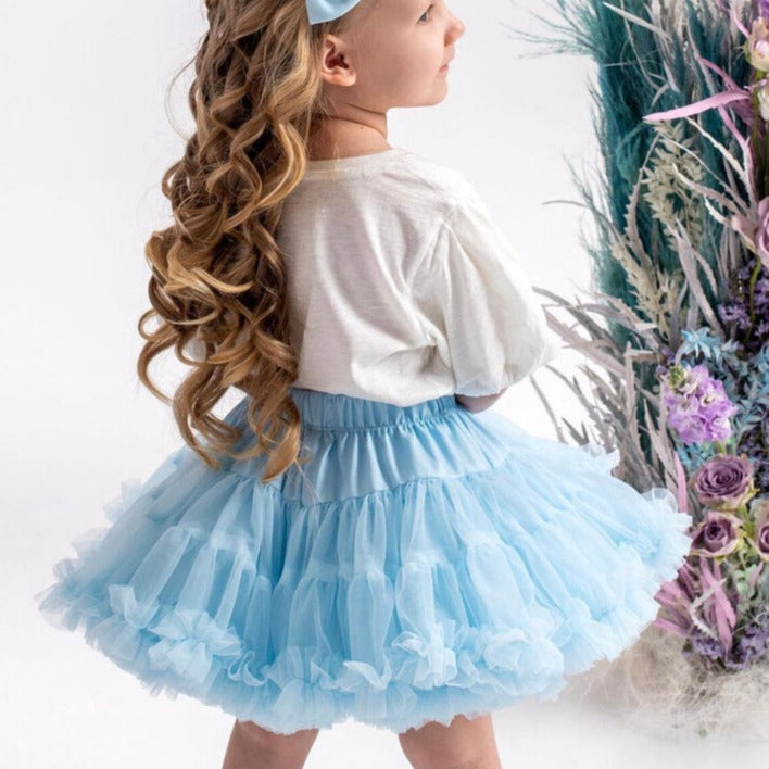 Gonna Ampia in Tulle Baby Blue - Be Brave Boutique