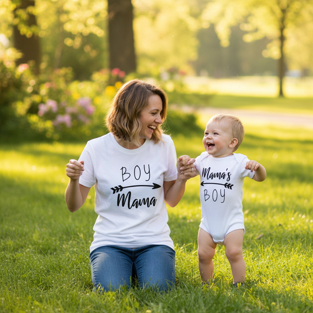 Mama's Boy e Boy Mama Coppia Tshirt e Body - Be Brave Boutique