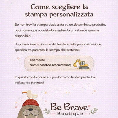 Grembiule Asilo Bambino Personalizzato –  con Nome Siggi  Trattore