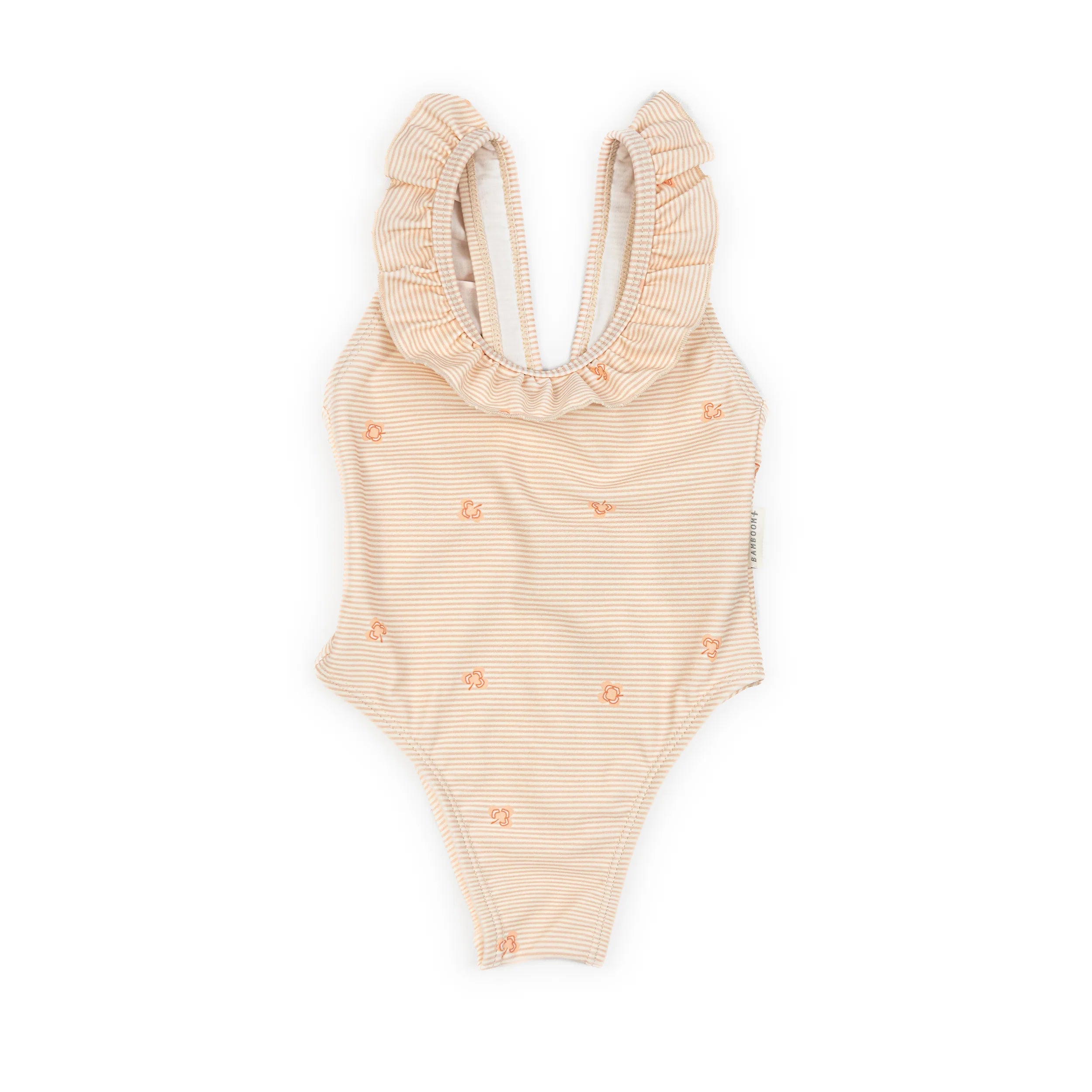 Girl's beach romper - STRIPE AND LEAVES 433
