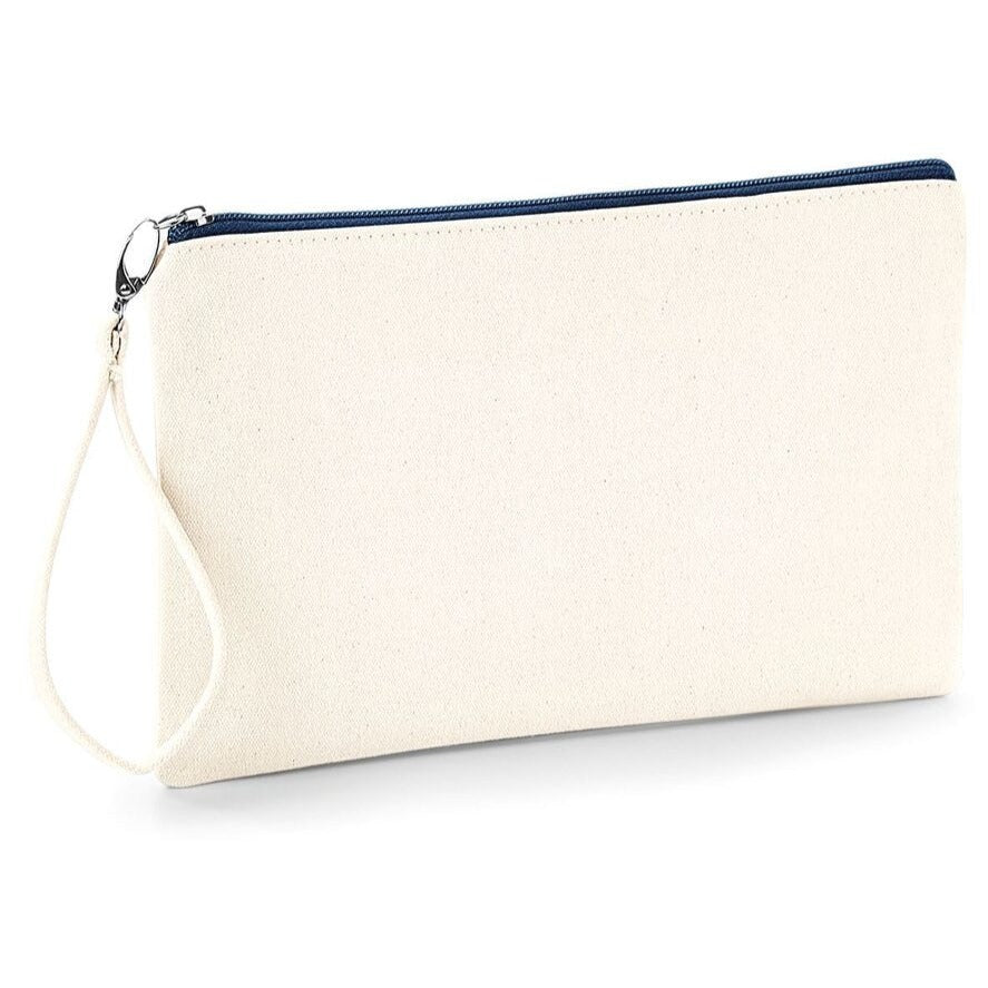 Pochette in cotone con anello da polso e zip colorata - Be Brave Boutique