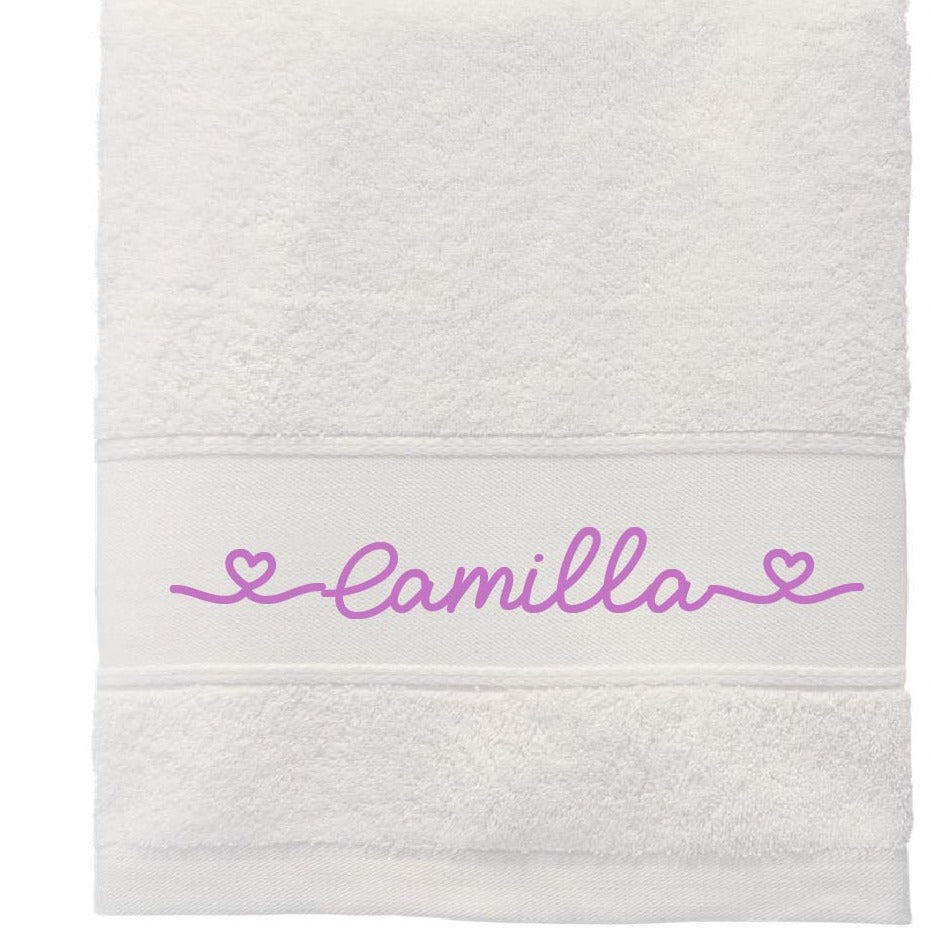 Asciugamani  personalizzato con nome Stampato disponibile in 3 misure - Be Brave Boutique