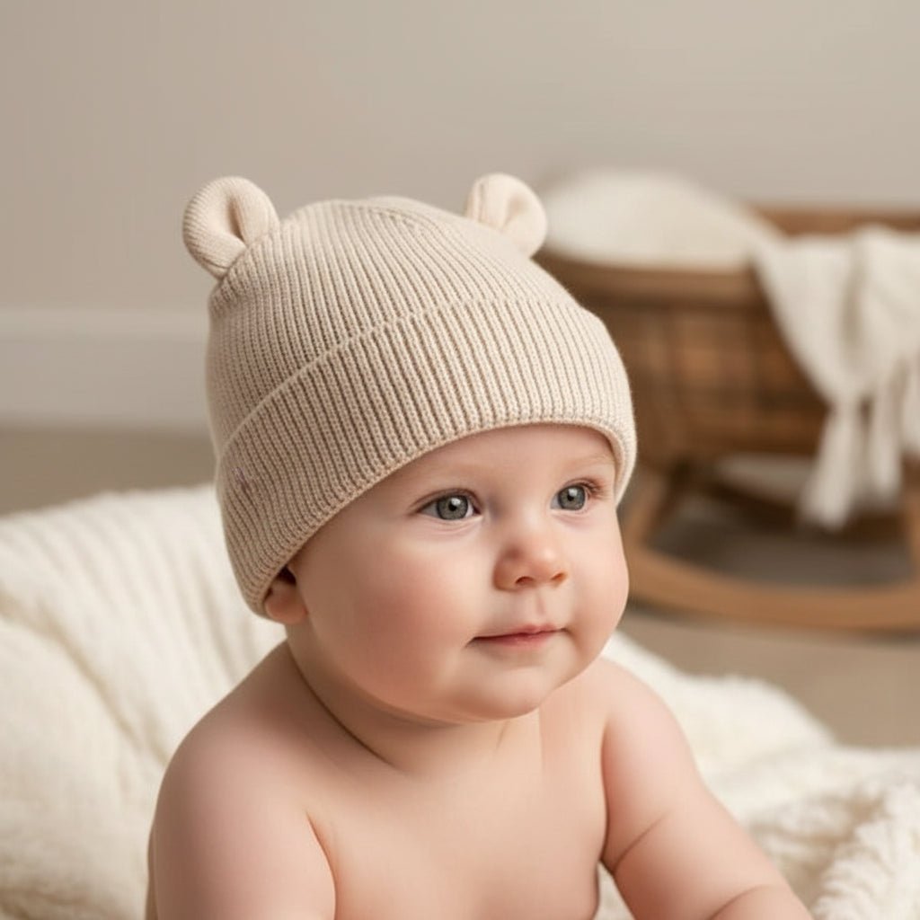 Cappellino per bambini con orecchie da orsetto