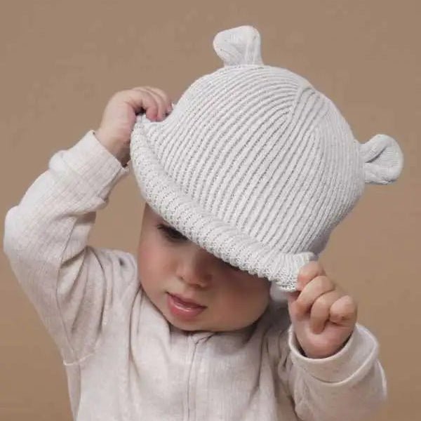 Cappellino per bambini con orecchie da orsetto