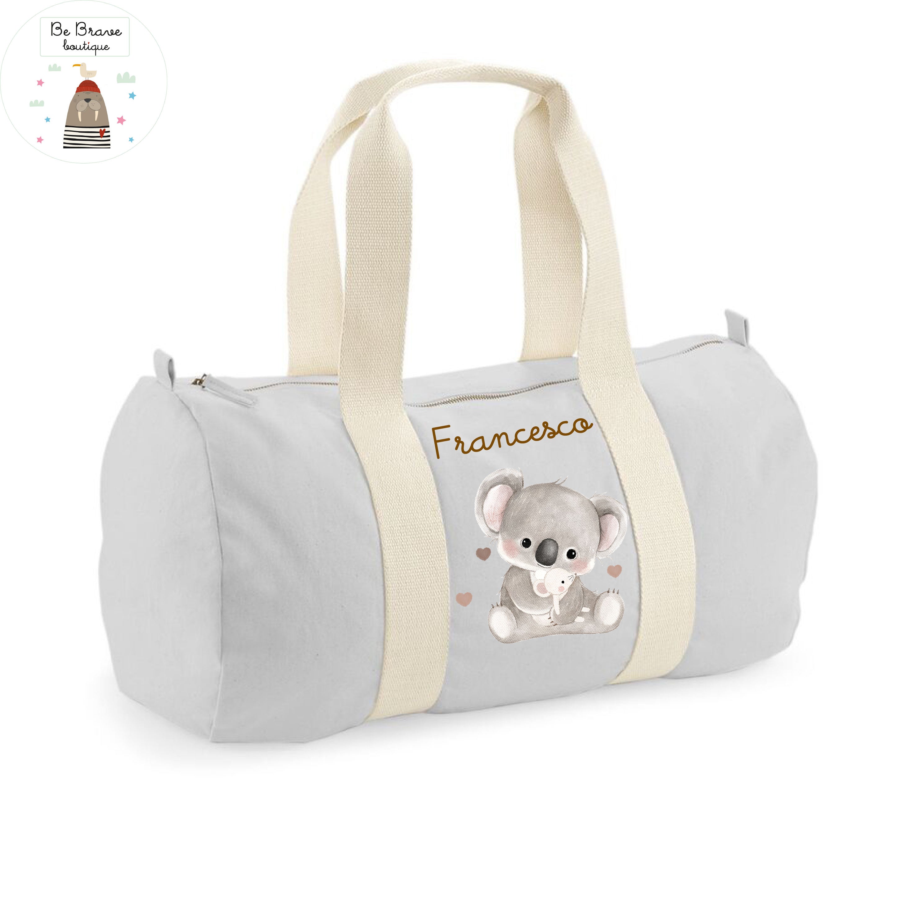 Borsone Nascita Personalizzato in Cotone Koala & Friends