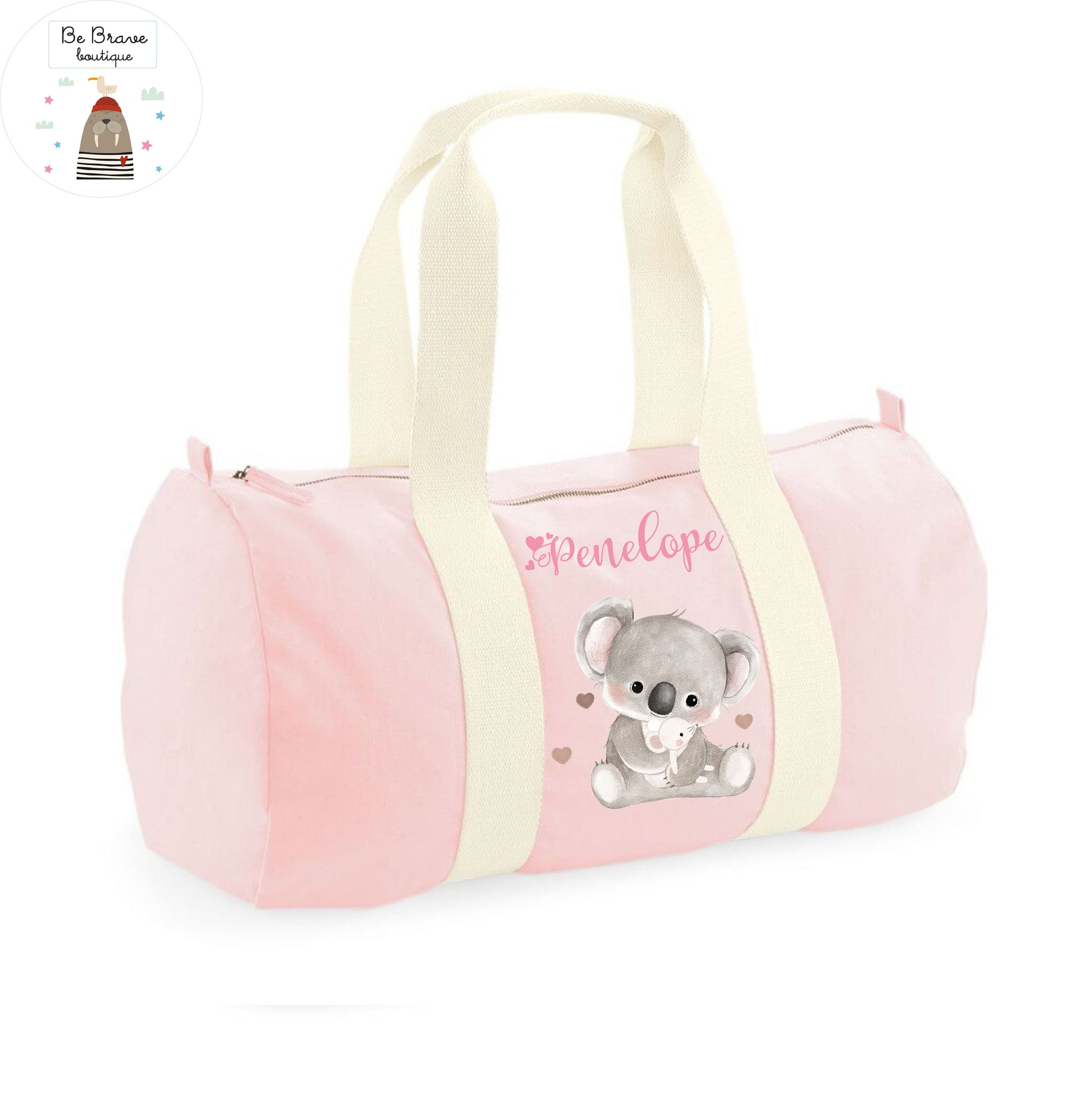 Borsone Nascita Personalizzato in Cotone Koala & Friends