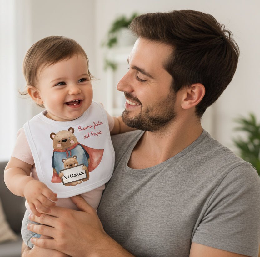 Bavaglino festa del Papà personalizzabile - Be Brave Boutique