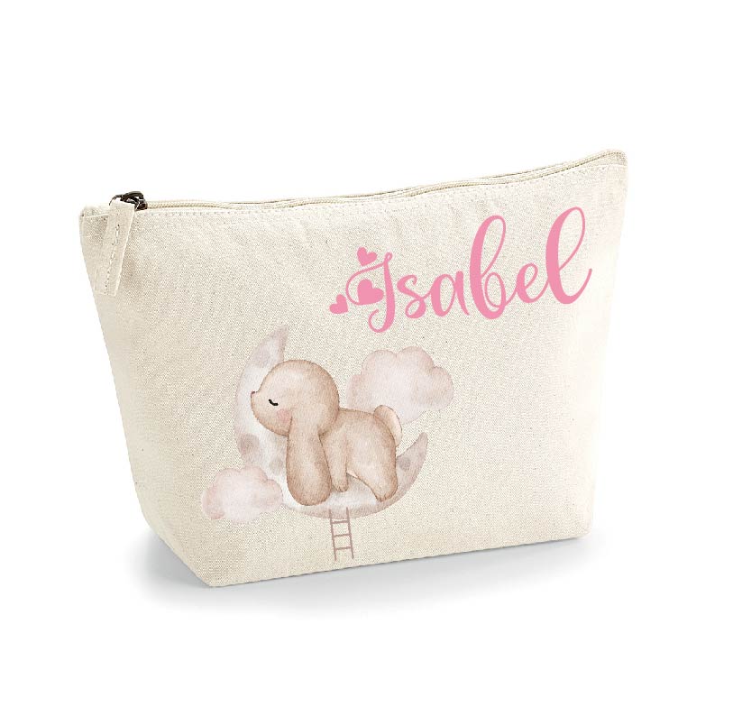 Pochette in cotone organico personalizzabile Coniglietto su Nuvola - Be Brave Boutique