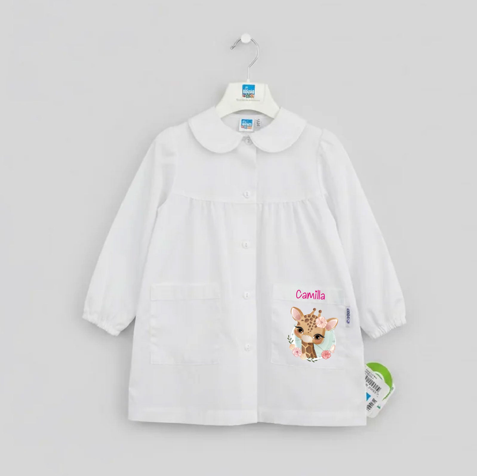 Grembiule Asilo Bambina Personalizzato –  con Nome Siggi  Giraffa