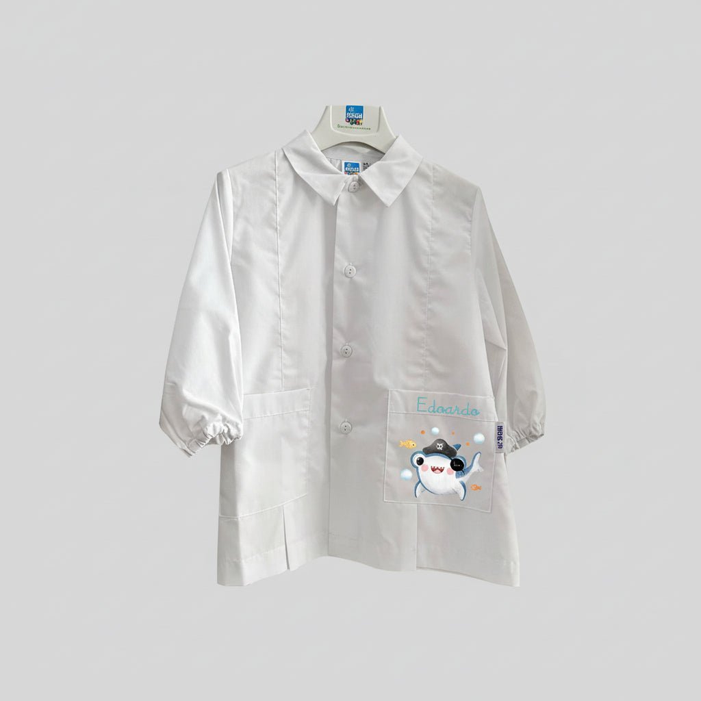 Grembiule Siggi Bimbo Personalizzabile con nome Baby Shark - Be Brave Boutique