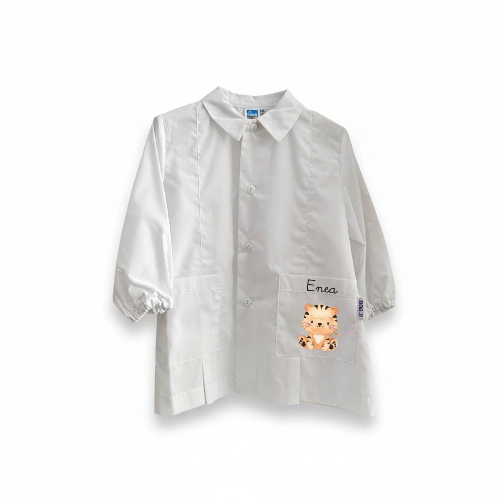 Grembiule Siggi Bimbo Personalizzabile con nome e Tigrotto - Be Brave Boutique