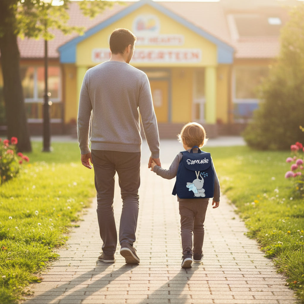 Mini Zaino per bambini in cotone Elefantino Gocce - Be Brave Boutique