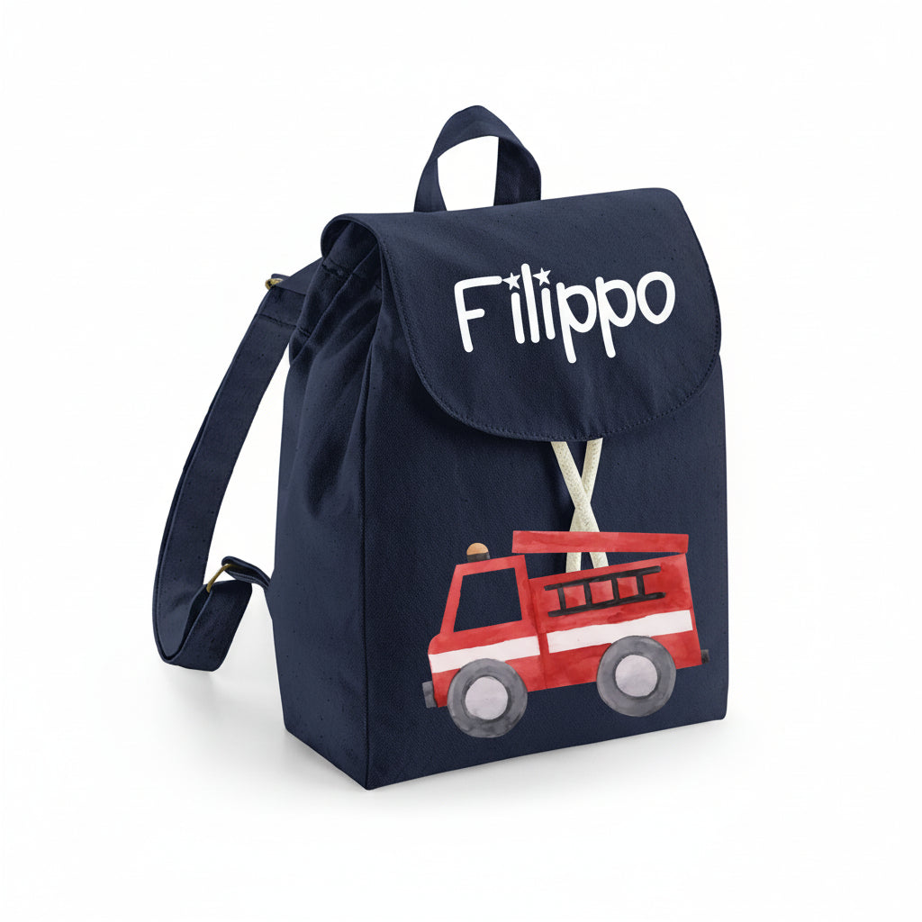 Mini Zaino in cotone Pompieri - Be Brave Boutique
