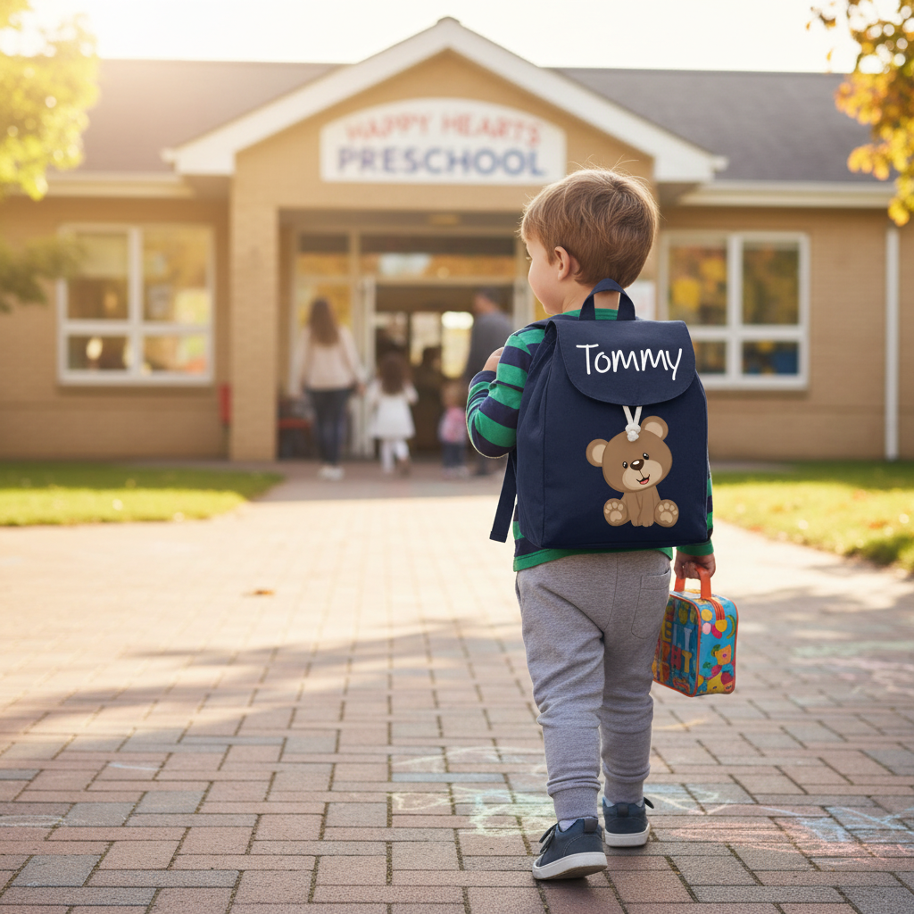 Mini Zaino in cotone organico Orsetto - Be Brave Boutique