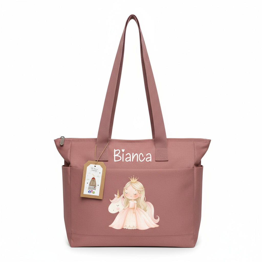 Borsa Mamma EasyMum – pratica, leggera e sempre con te Principessa Unicorno - Be Brave Boutique