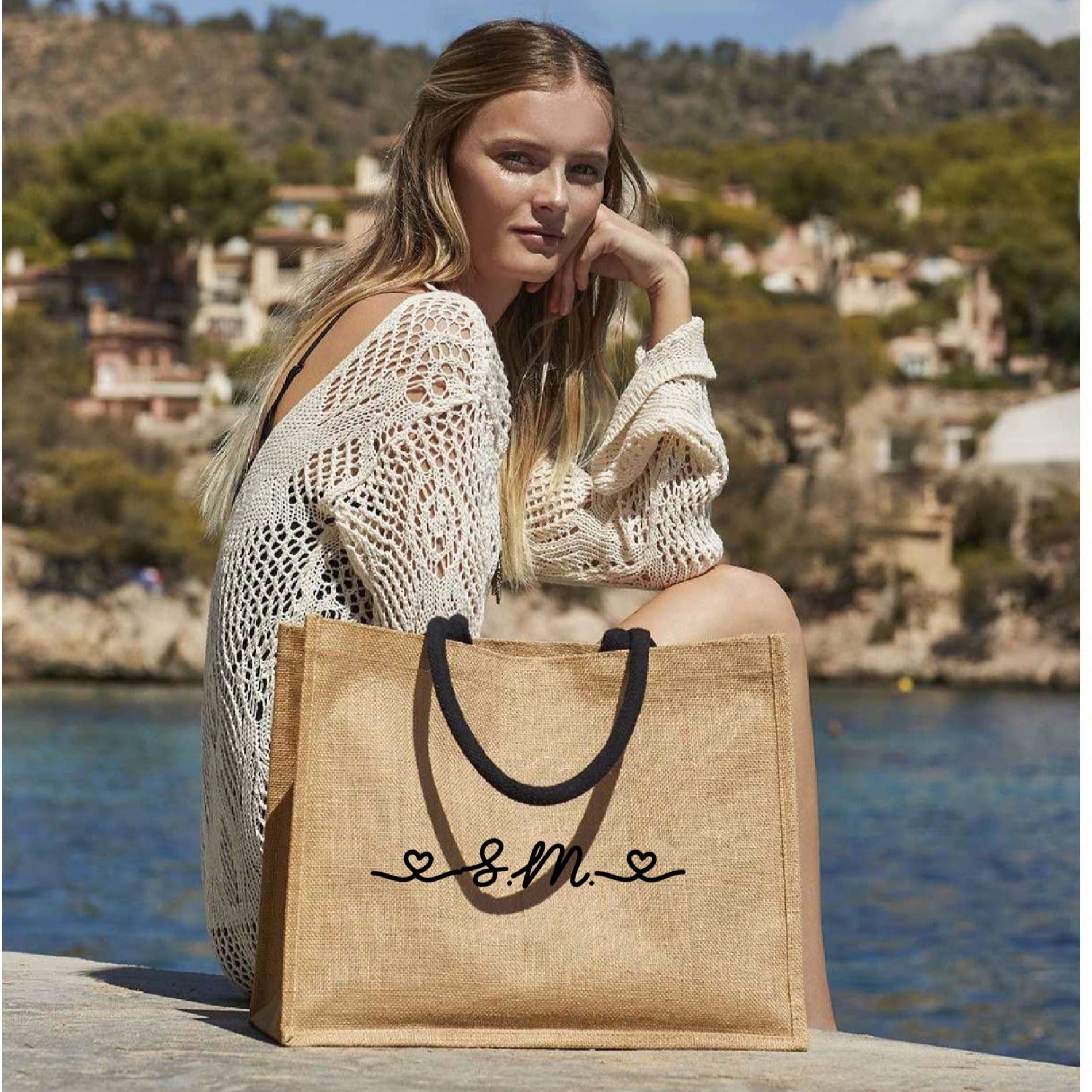 Borse Da Personalizzare 50 Shopper Borse Manila Natural In Cotone