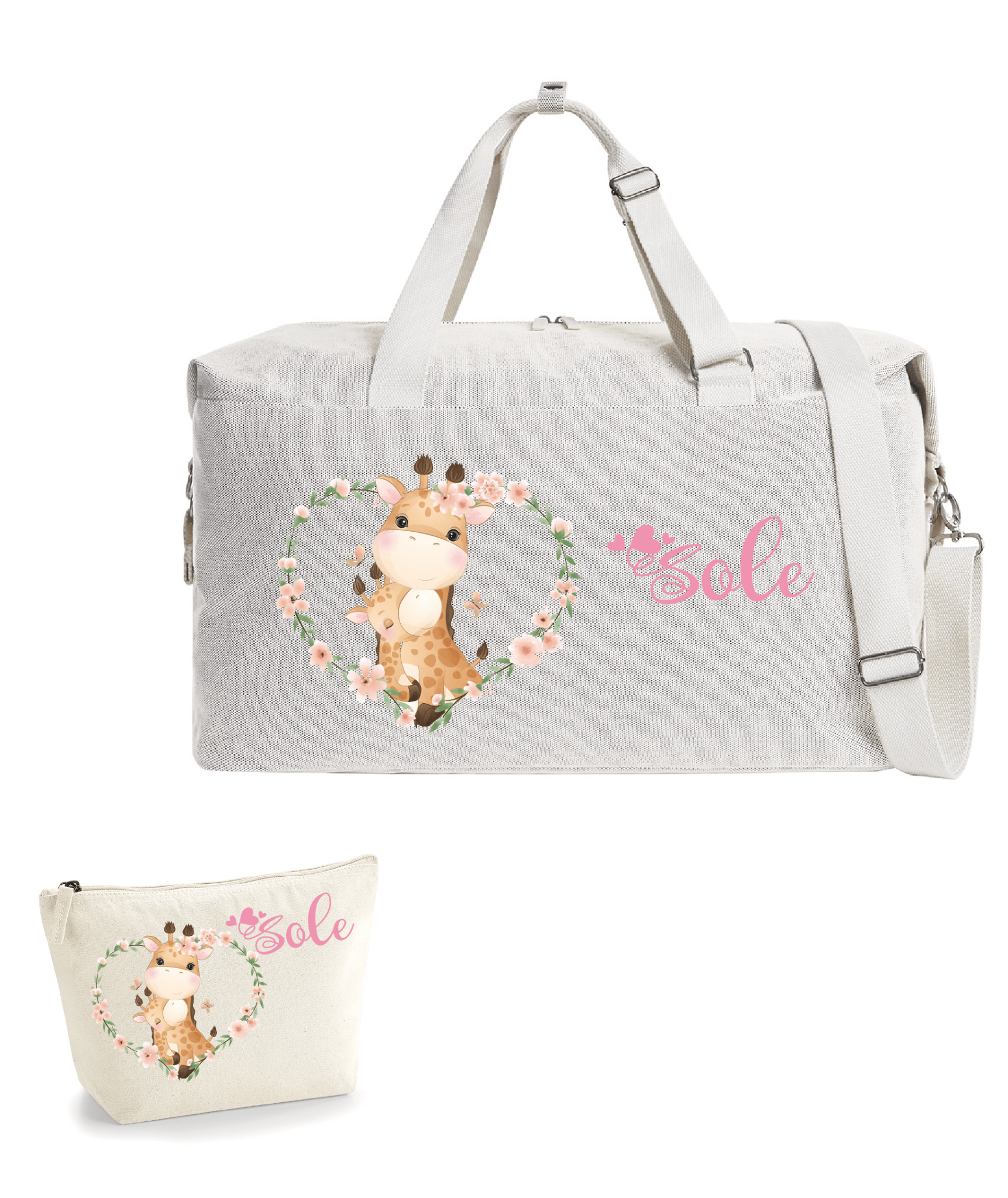 Borsone Mommy Giraffine e pochette abbinata - Be Brave Boutique