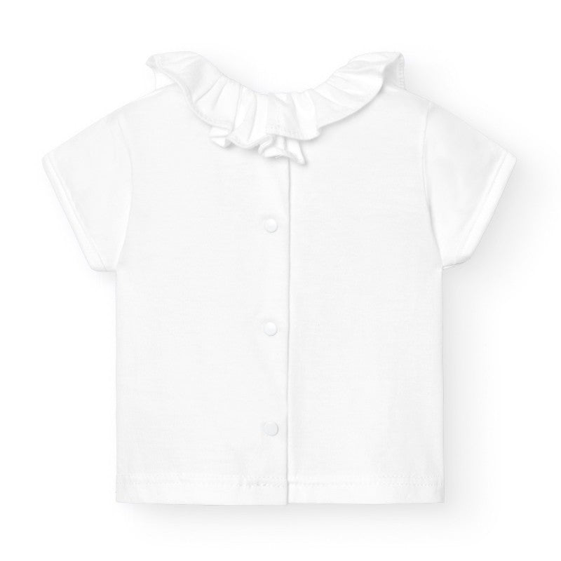 Tshirt in cotone con colletto personalizzabile per Bimba - Be Brave Boutique