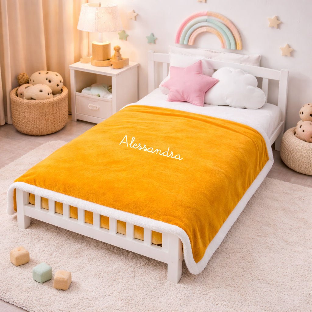 Coperta 130x170  in sherpa personalizzabile con nome