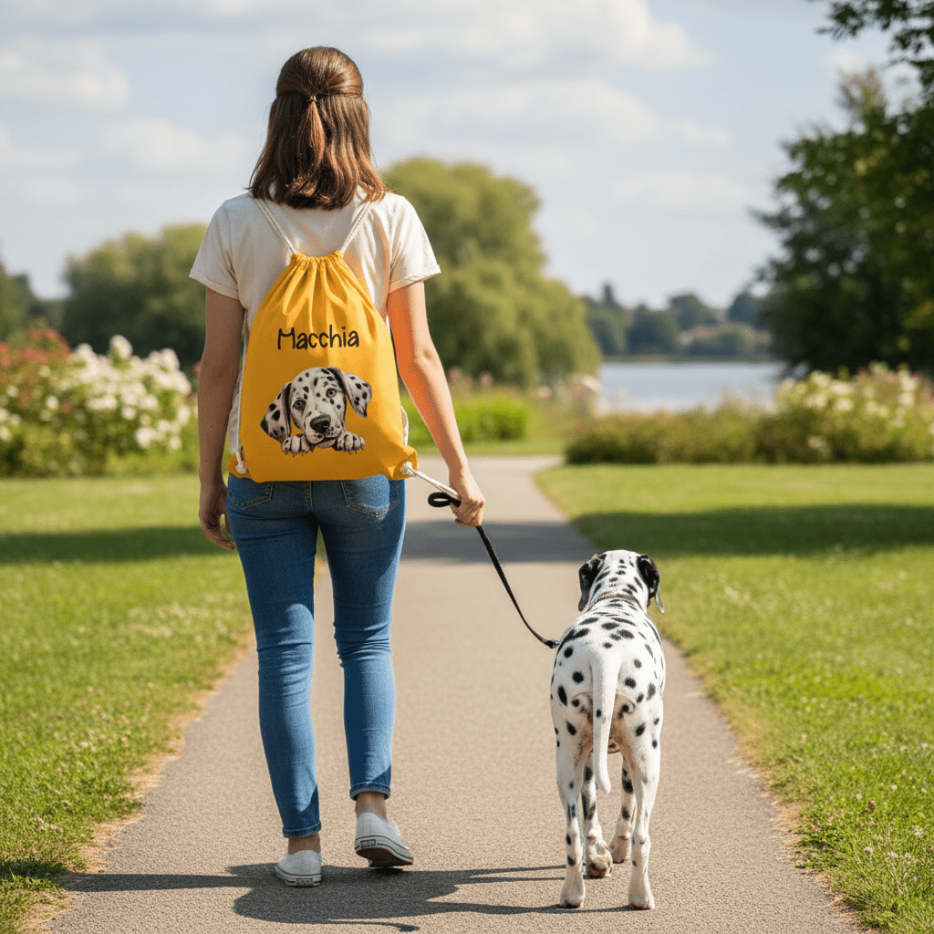 Sacca porta oggetti personalizzata cani Dalmata