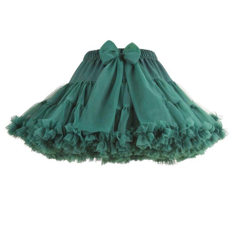 Gonna Ampia in Tulle Dark Green - Be Brave Boutique
