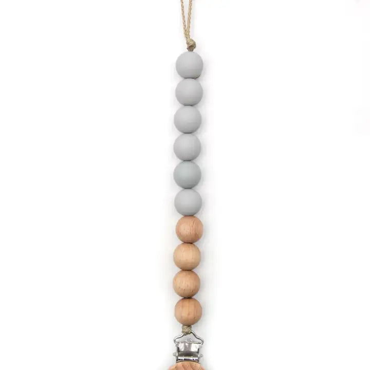 catena per ciuccio - pietra e quercia - Be Brave Boutique