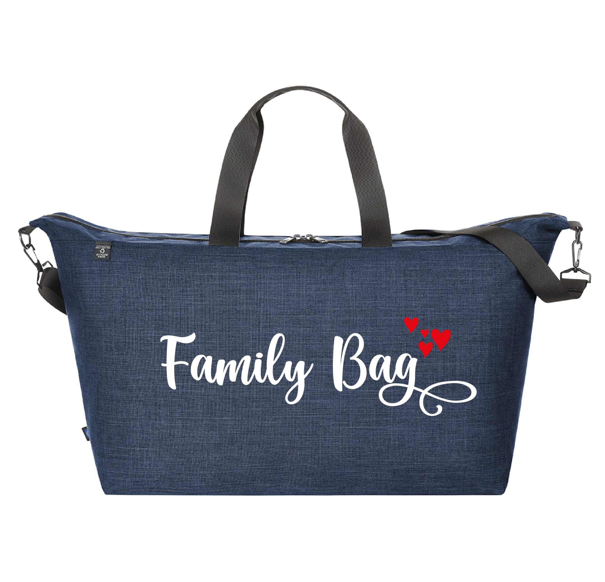 Borsone modello Family stampa FAMILY BAG più Cuori - Be Brave Boutique