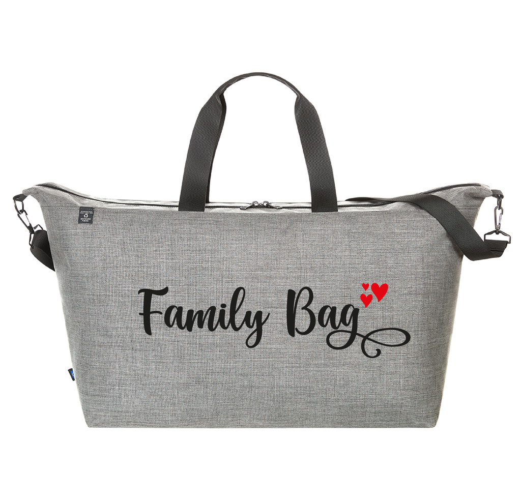 Borsone modello Family stampa FAMILY BAG più Cuori - Be Brave Boutique