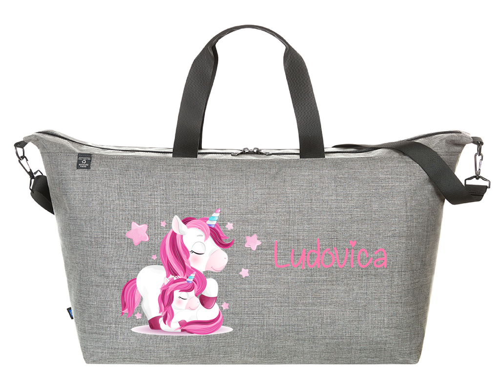 Borsone modello Family in 100% pet riciclato Unicorno Mamma - Be Brave Boutique