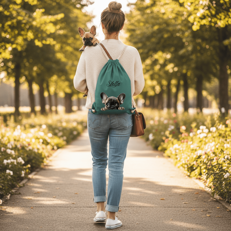 Sacca porta oggetti personalizzata cani French Bulldog