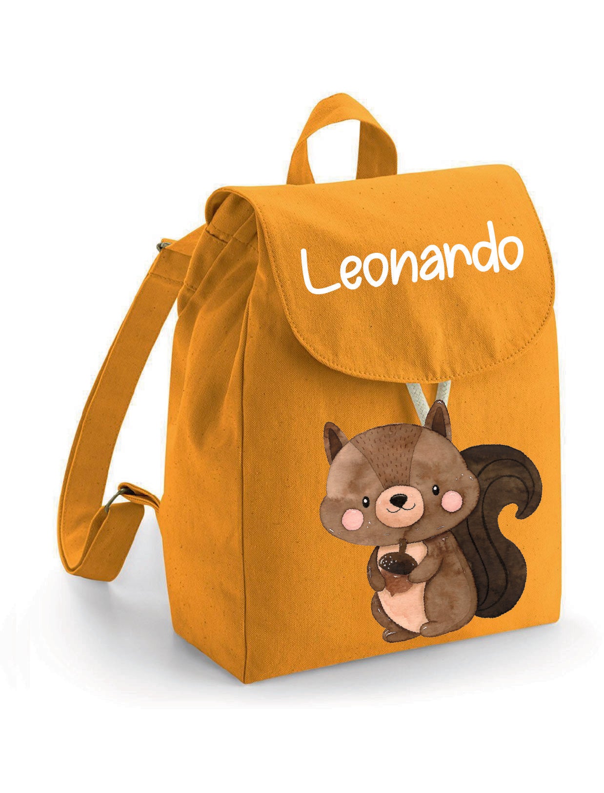 Zaino Asilo Bambino Personalizzato – Mini Zainetto con Nome Scoiattolo