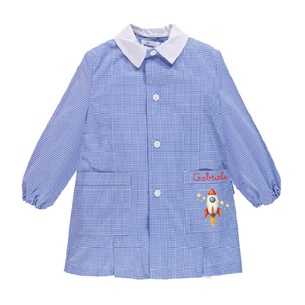 Grembiule Siggi  asilo Razzo Personalizzabile con nome - Be Brave Boutique