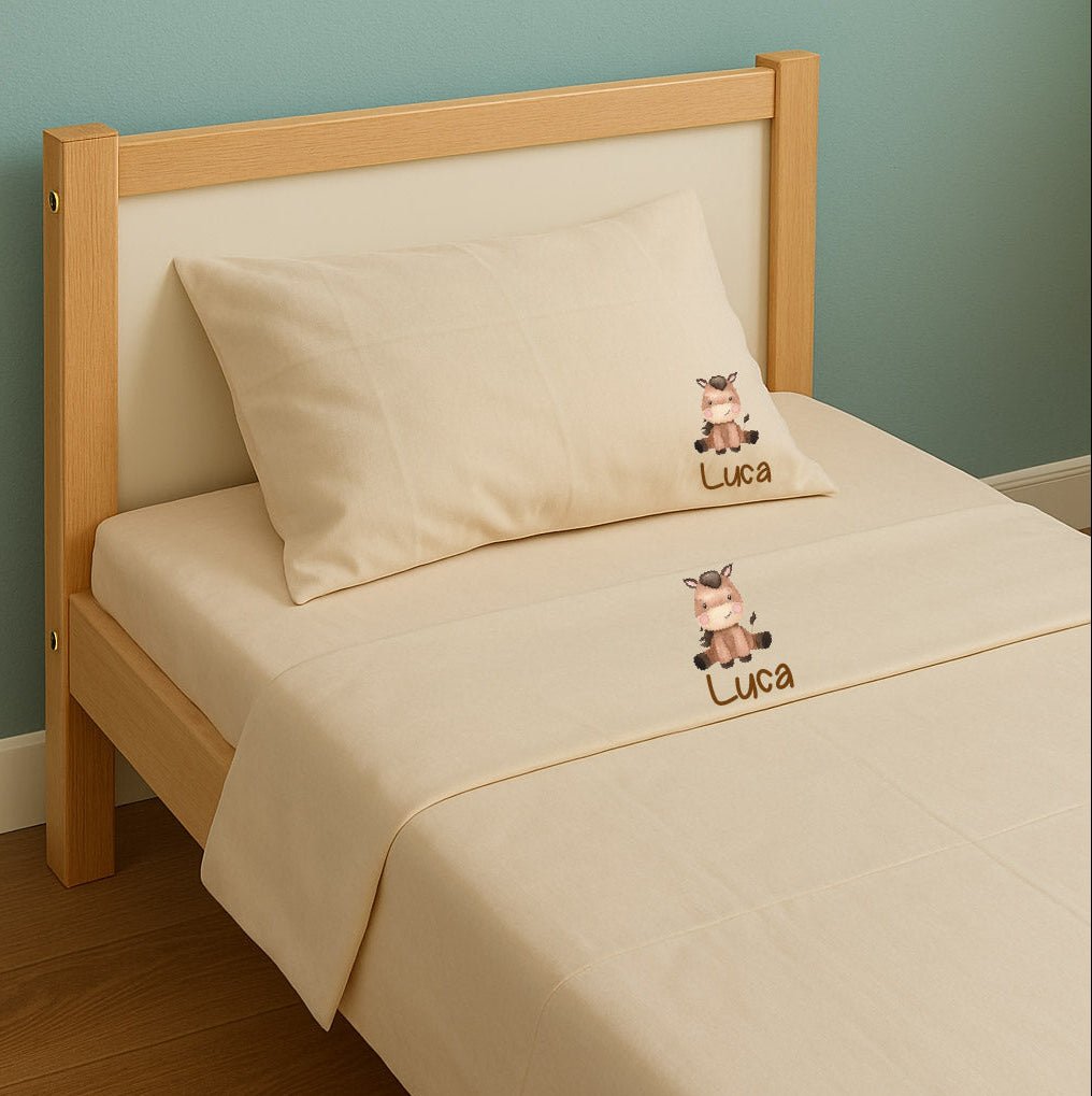 Lenzuolo personalizzabile per Asilo Sotto con ang. sopra e Federa - Be Brave Boutique