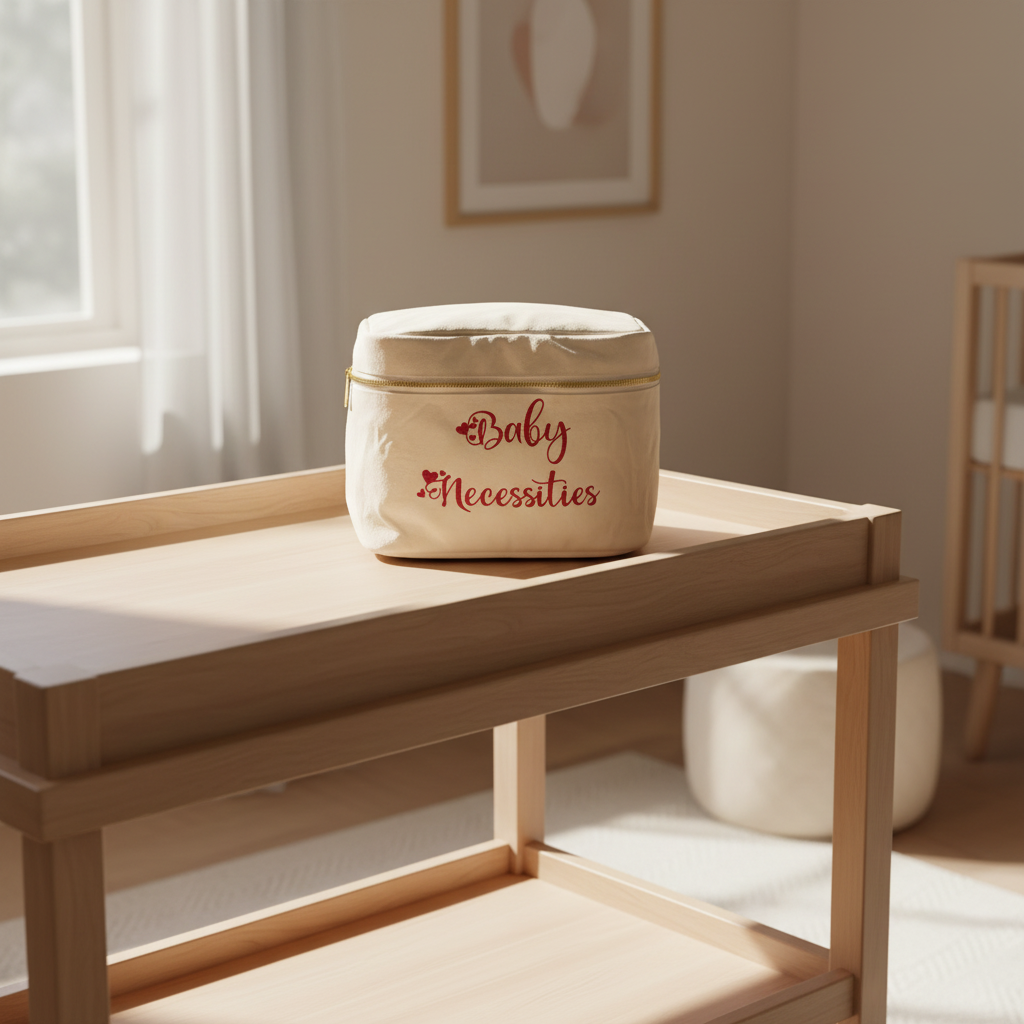 Beauty Case In cotone canvas Baby necessities