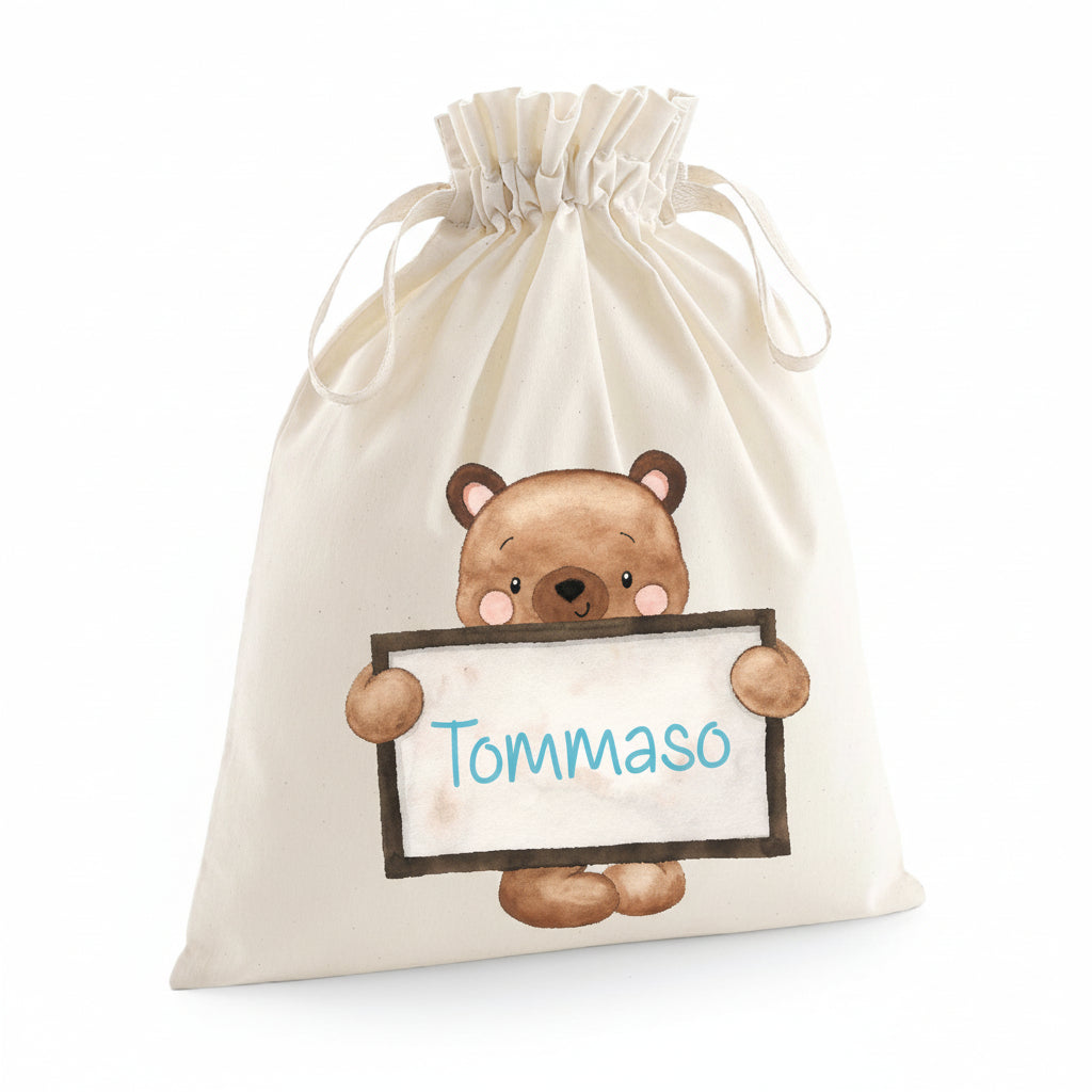 Sacchetti primi cambi/Organizer personalizzabili Orsetto Lavagna - Be Brave Boutique