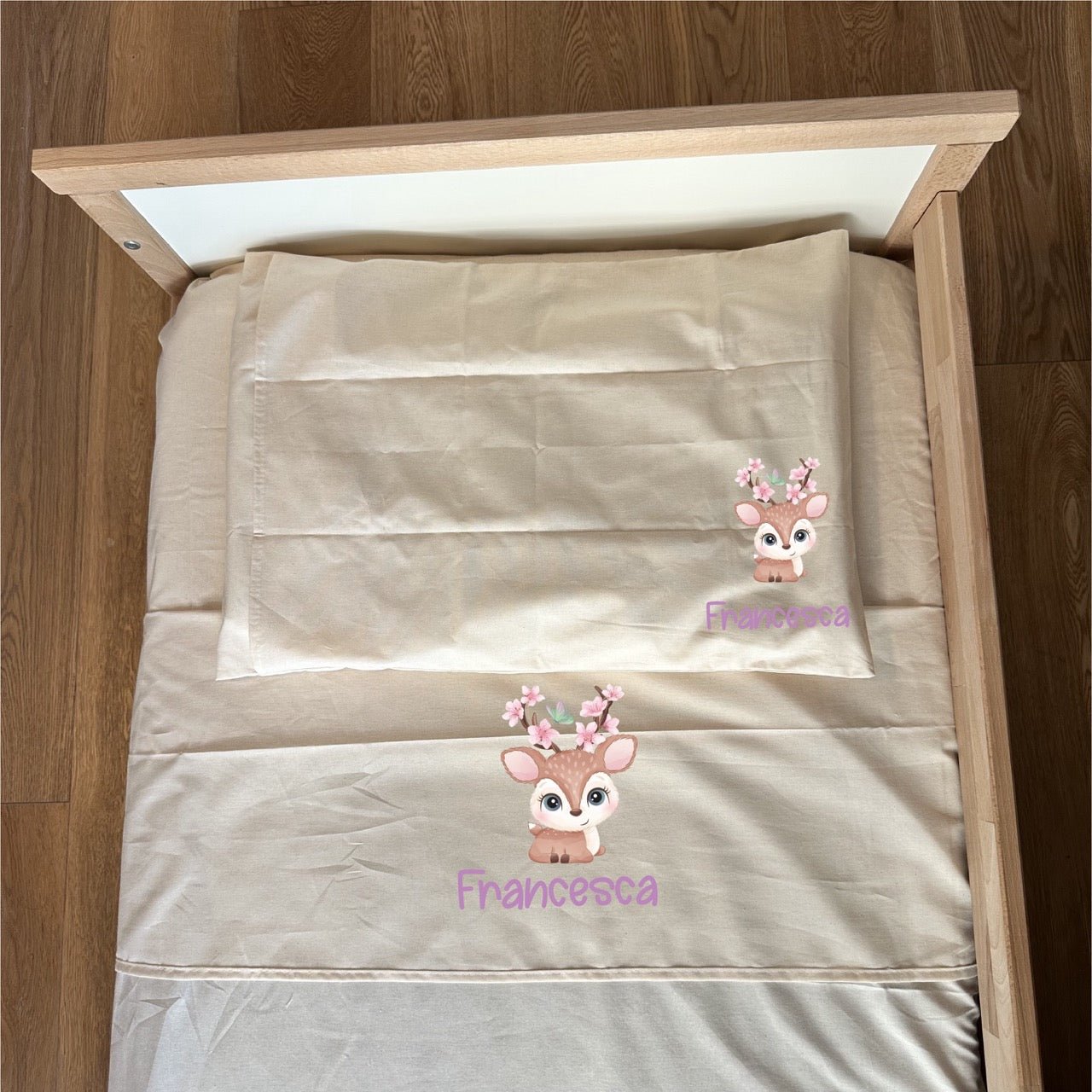Lenzuolo personalizzabile per Asilo Sotto con ang. sopra e Federa - Be Brave Boutique