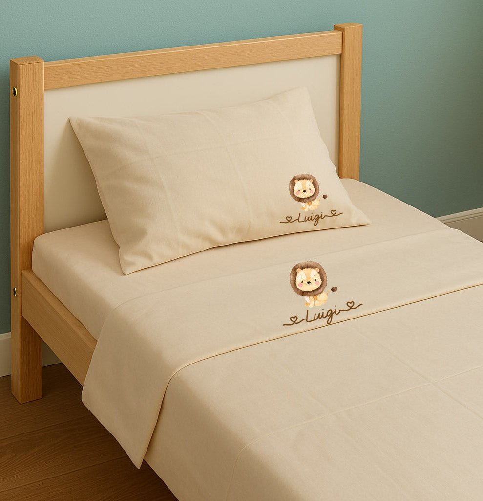 Lenzuolo personalizzabile per Asilo Sotto con ang. sopra e Federa - Be Brave Boutique