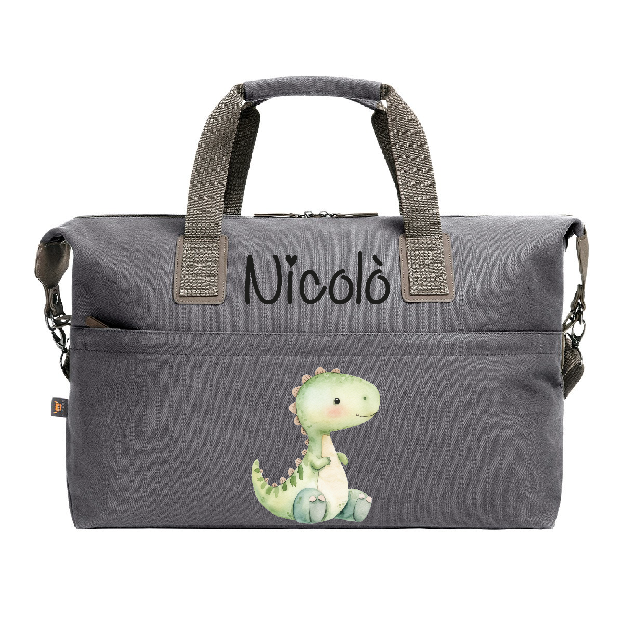 Borsone medio personalizzabile Dinosauro - Be Brave Boutique