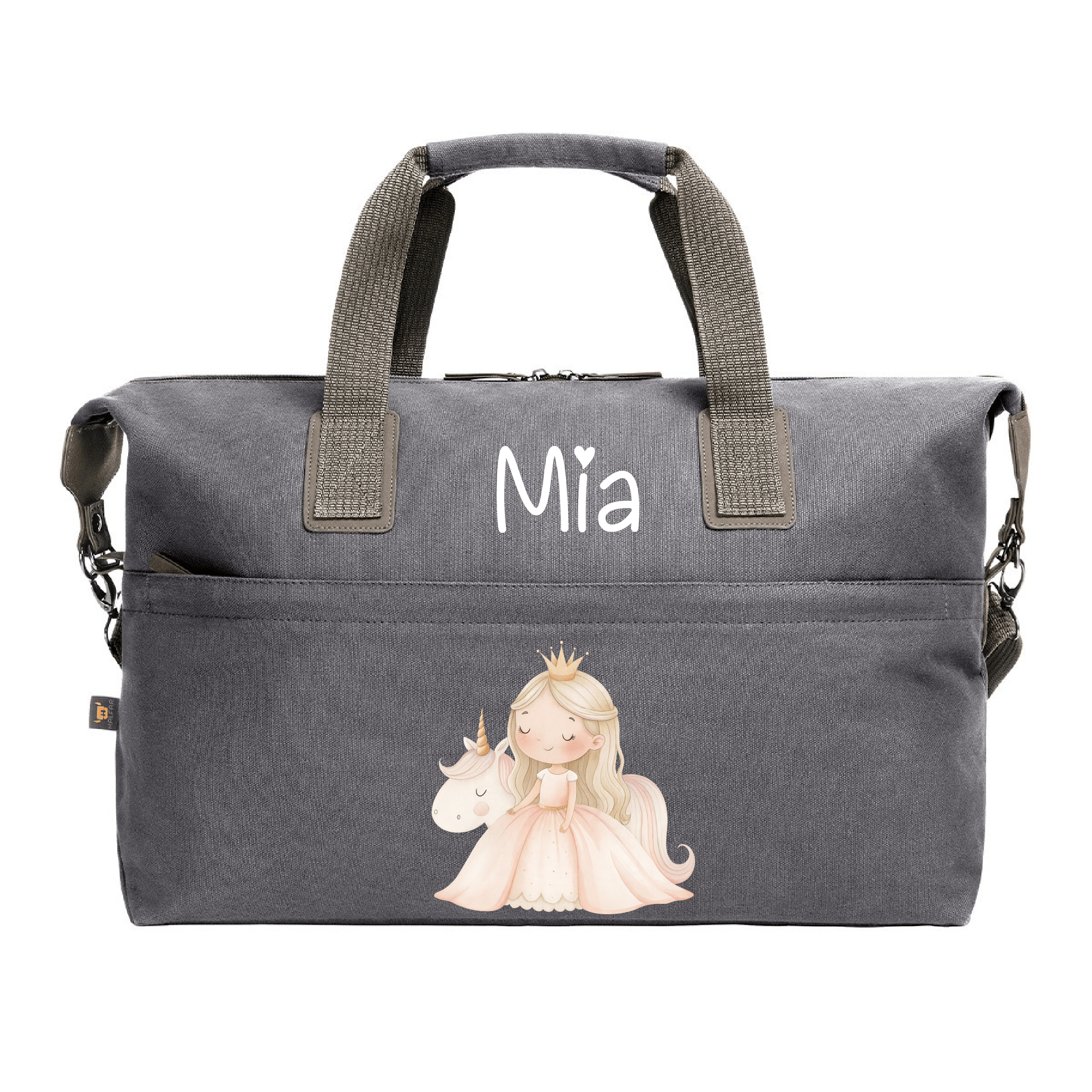 Borsone medio personalizzabile Principessa Unicorno