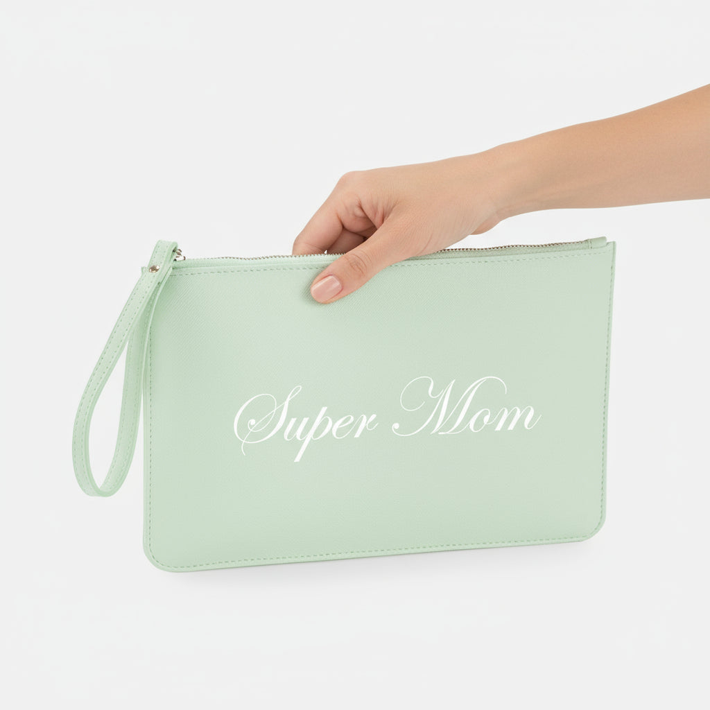 Pochette con anello piatta in simil pelle  personalizzabile 13 colori disponibili - Be Brave Boutique