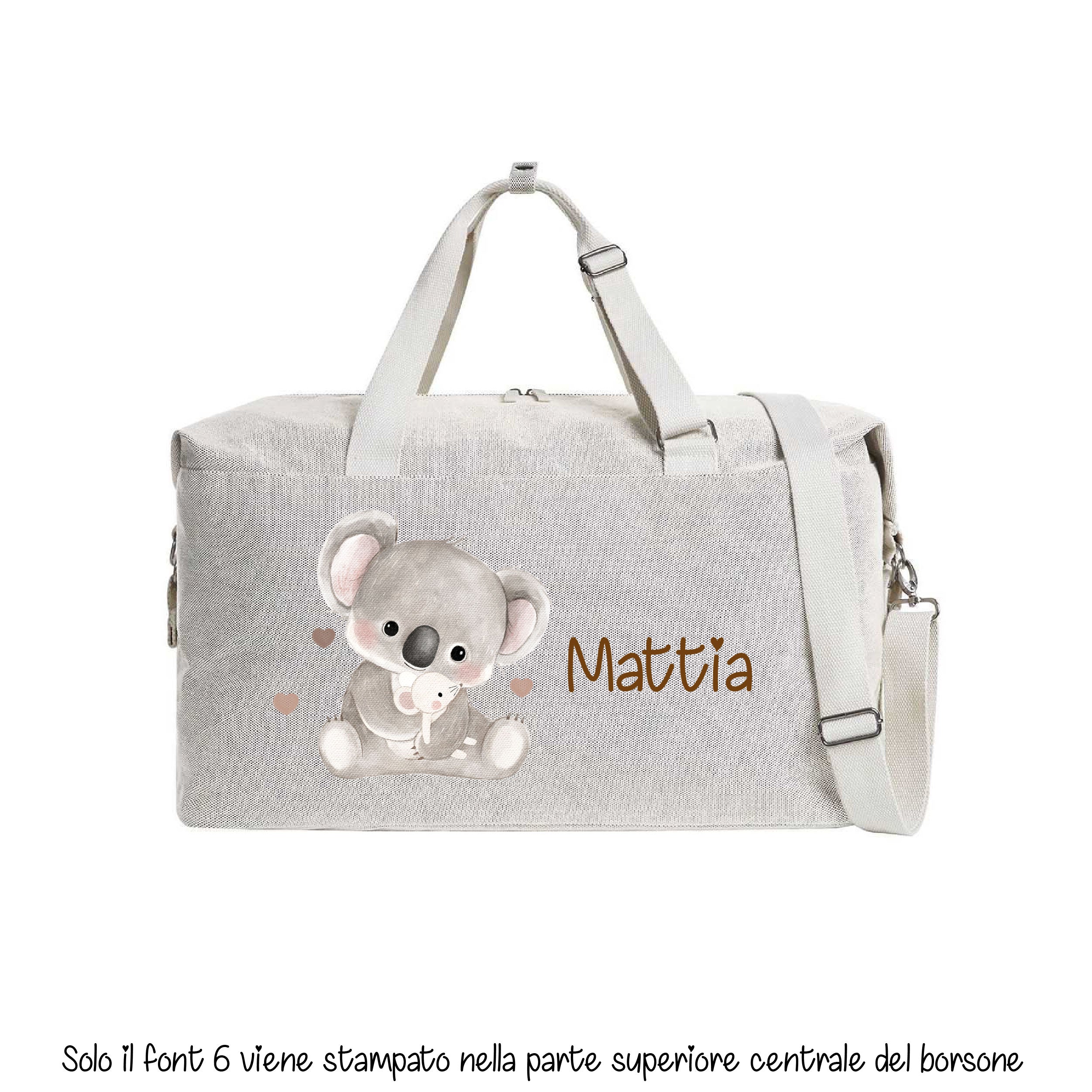 Borsone Mamma per Ospedale e Nascita – Mommy's Bag Personalizzabile con Koala&Friends