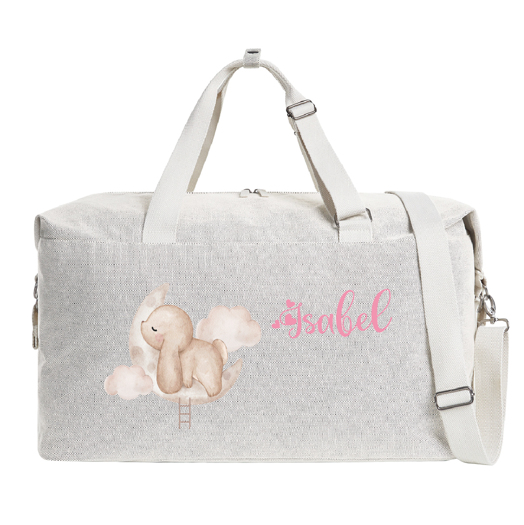Borsone modello “Mommy” Beige Coniglietto su nuvola - Be Brave Boutique