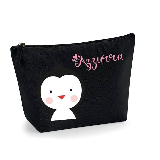 Pochette in cotone organico personalizzabile Pinguino - Be Brave Boutique
