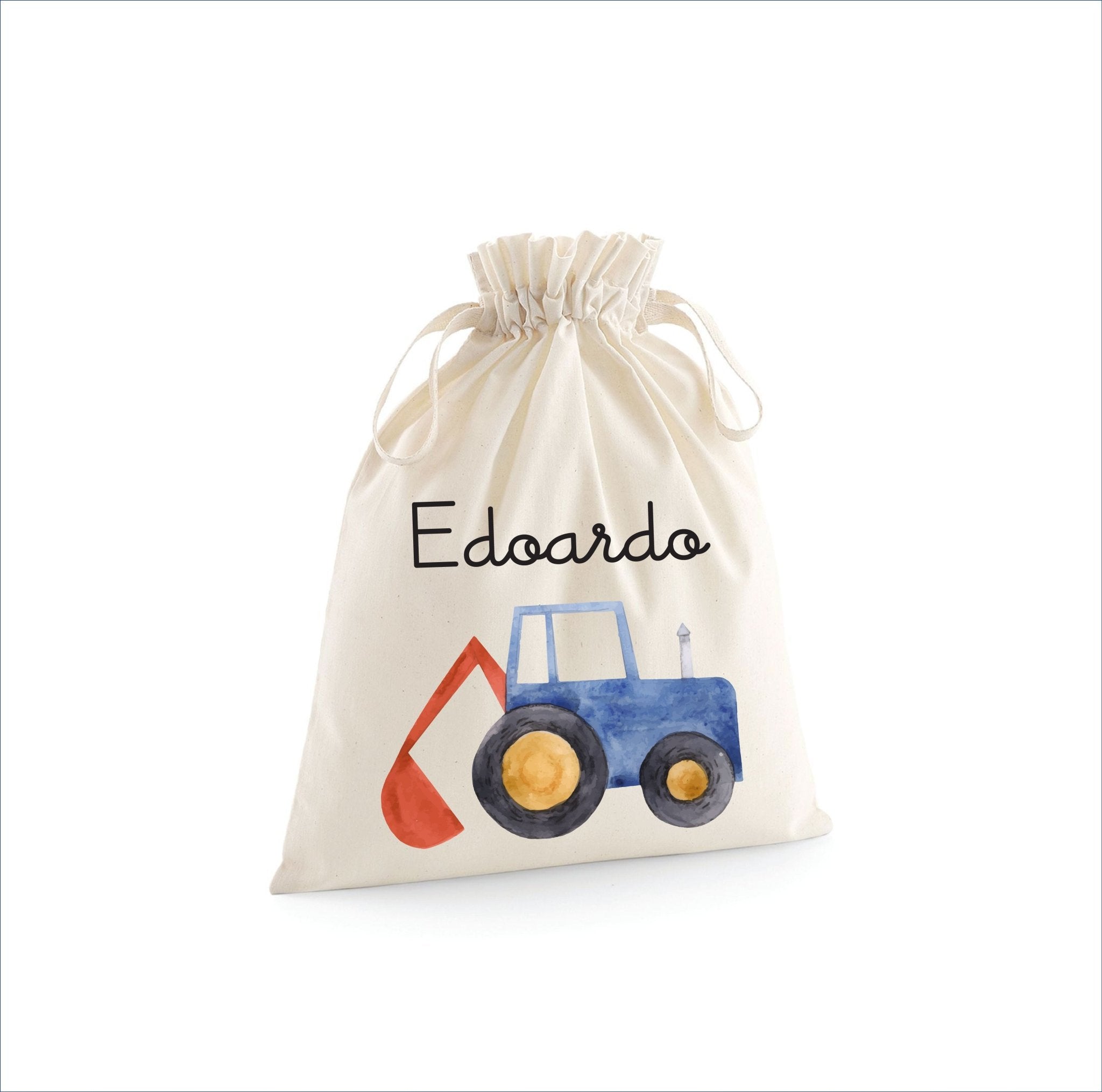 Sacchetti primi cambi personalizzabili Trattore/Ruspa - Be Brave Boutique