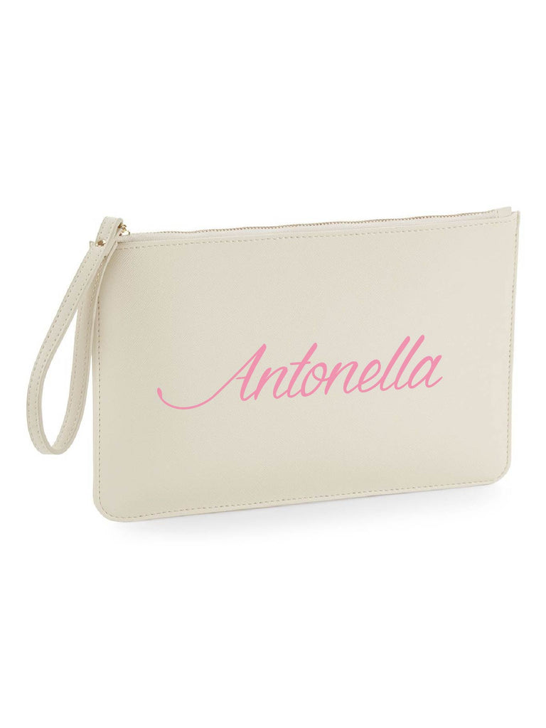 Pochette con anello piatta in simil pelle  personalizzabile 13 colori disponibili - Be Brave Boutique