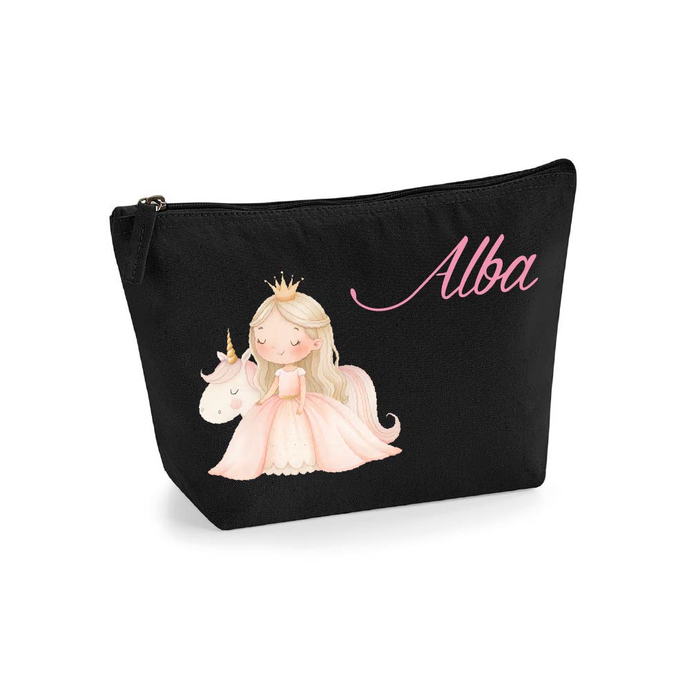 Pochette in cotone organico personalizzabile Principessa Unicorno - Be Brave Boutique