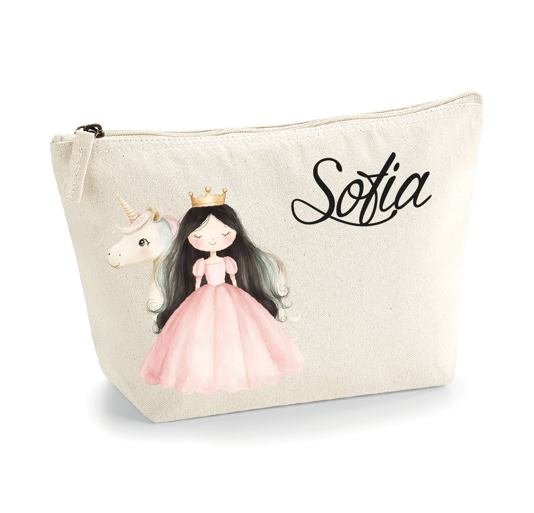 Pochette in cotone organico personalizzabile Principessa Mora - Be Brave Boutique