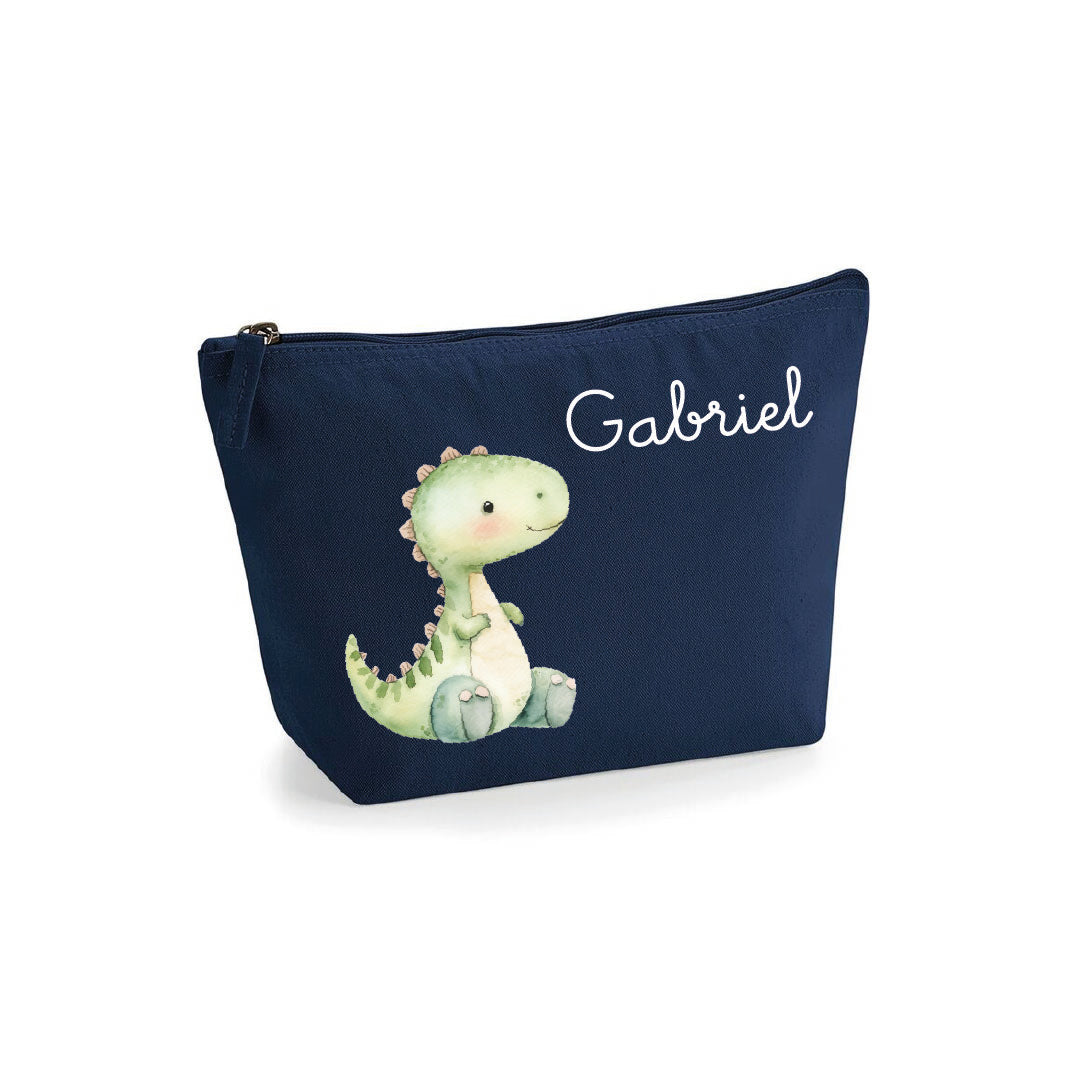 Pochette in cotone organico personalizzabile Dinosauro