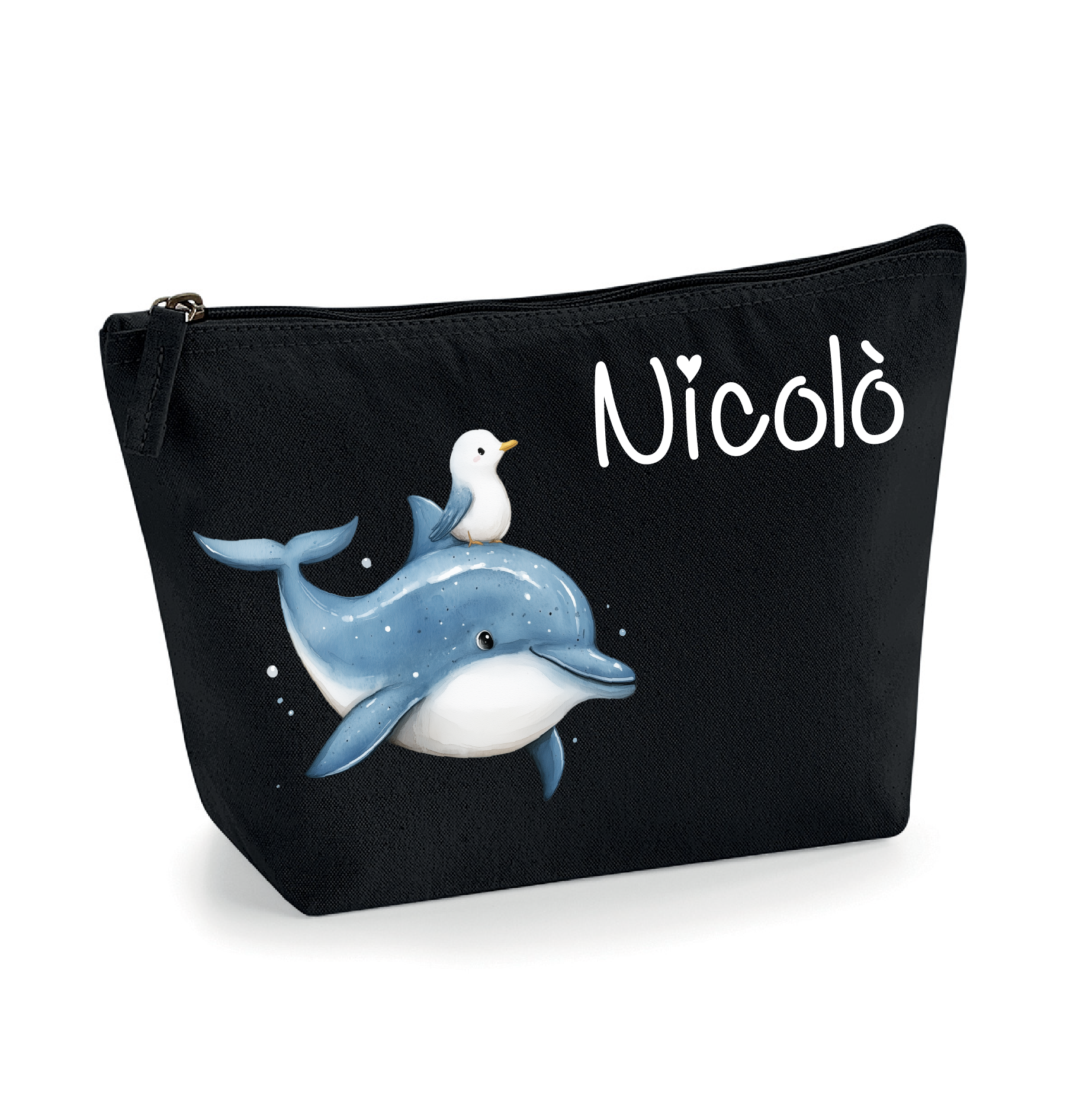 Pochette in cotone organico personalizzabile Dolce Delfino